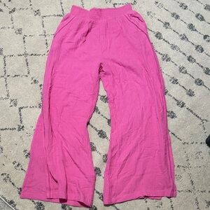 Aerie Vibrant Pink linen Pants